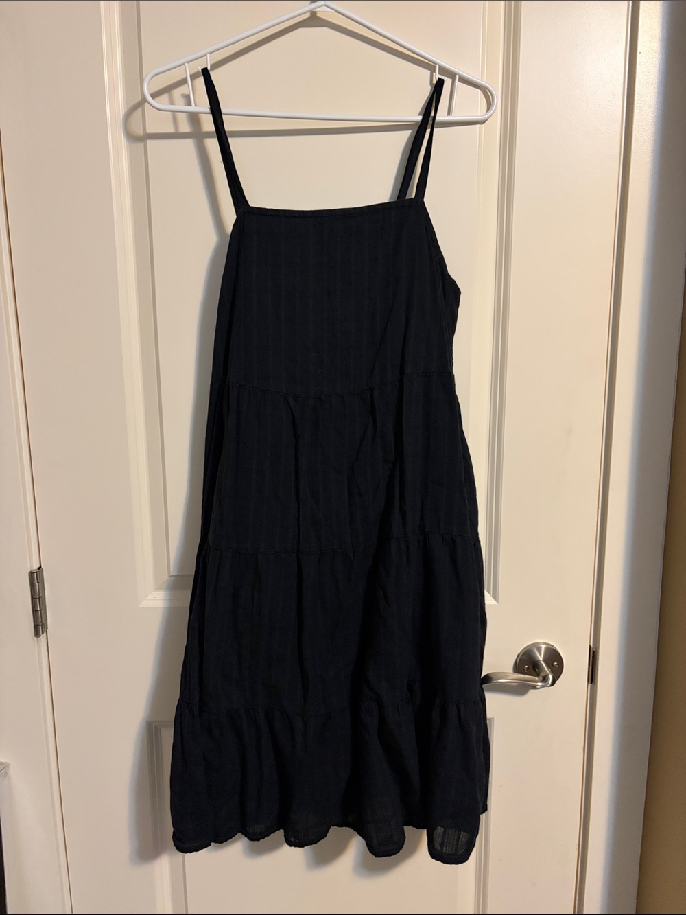 Old Navy Black Tiered Spaghetti-Strap Midi Dress